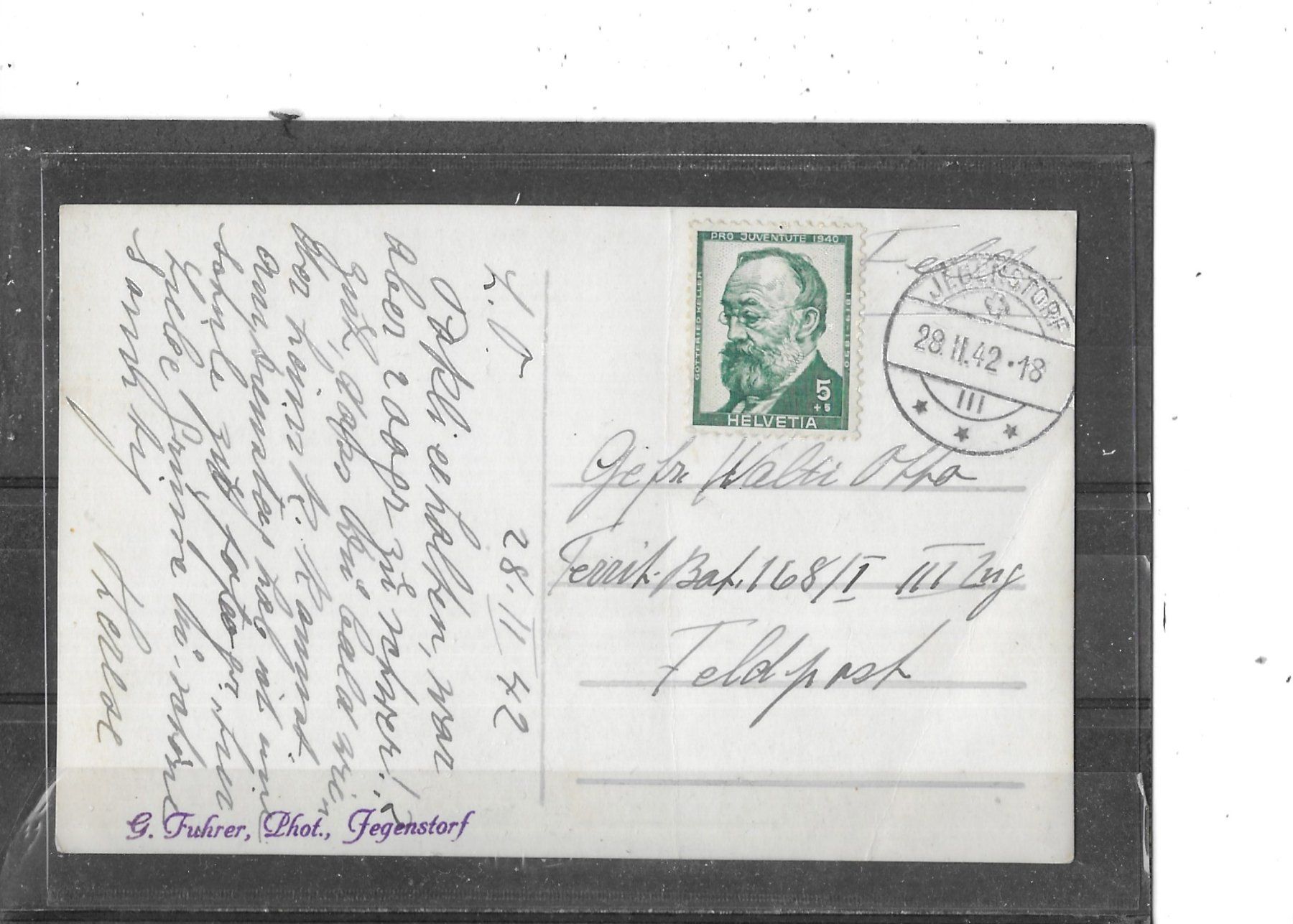 Ansichtskarten: BE Jegenstorf 1942 – Gebraucht aus Schocherswil von Wilare 1
