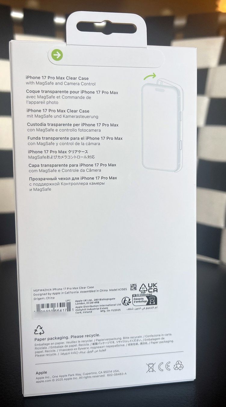 Apple Covers & Schutzfolien: Apple Clear Case MagSafe iPhone 17 Pro Max – NEU – Gebraucht aus Elsau von sas_6xtr 1
