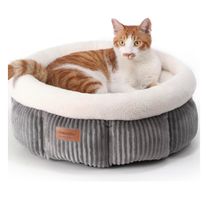 Kuscheliges Katzenbett, grau, cord, weich, Fukuma, neuwer...