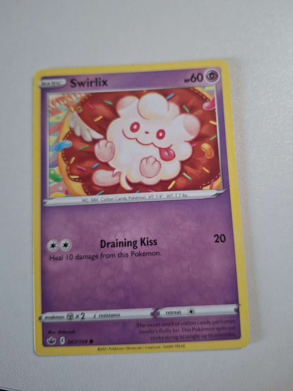Pokémon Sammelbilder & Trading cards: Swirlix Pokémon Karte – Gebraucht aus Erlinsbach von pfunky