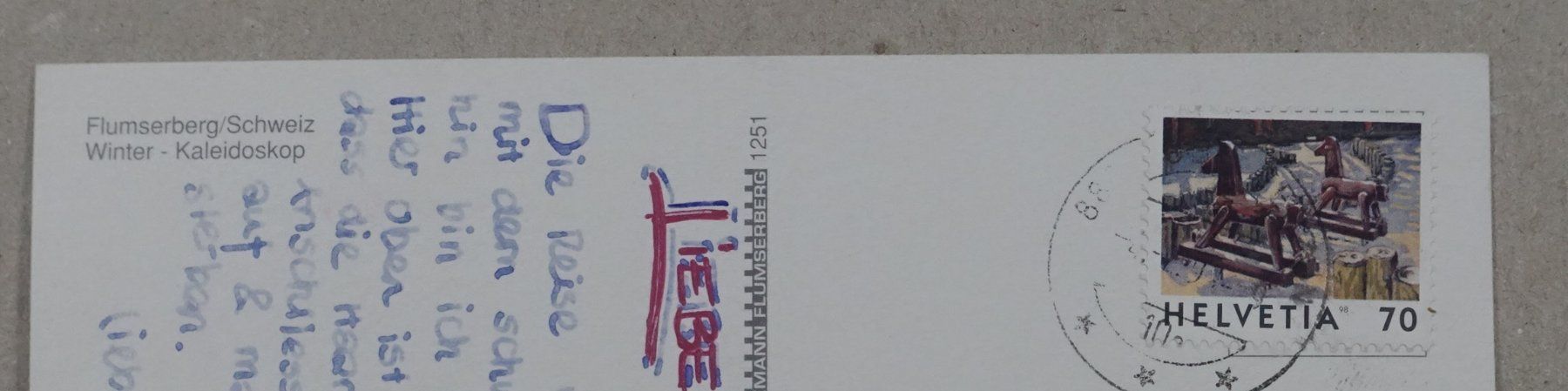 Cartoline postali: Flumserberg, Winter-Kaleidoskop – Usato da Lenzburg venduto da fh1 1