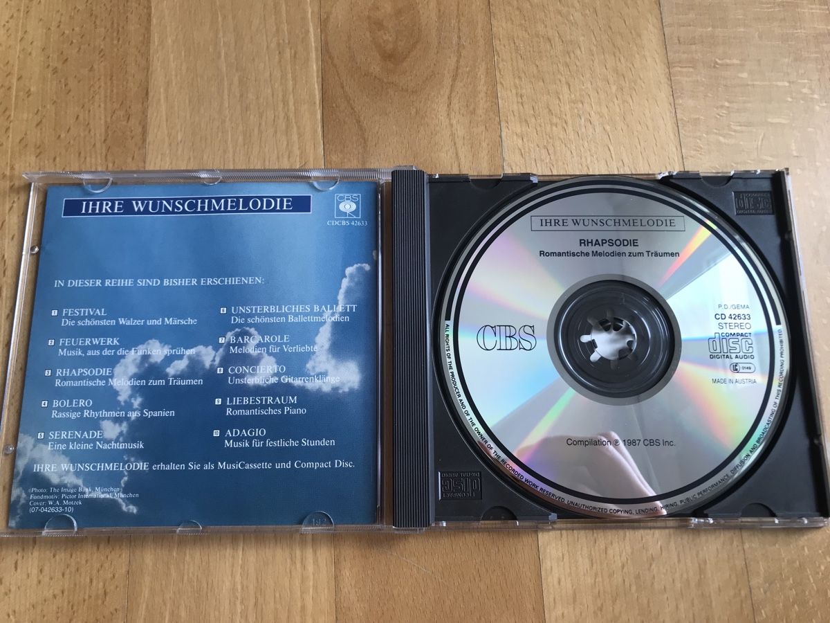 CD: Romantik CD: "Rhapsodie - Romantische Melodien" – Usato da Embrach venduto da Viviane_1402 2