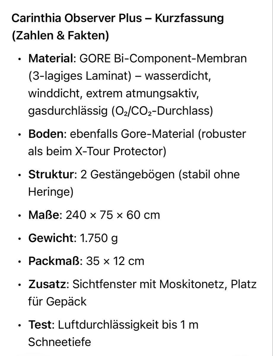 Carinthia Tende : Carinthia Observer Plus Biwak Multicam guter Zustand – Nuovo (secondo la descrizione) da Luzern venduto da Klosters02 5