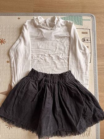 Set Langarmshirt und Rock, Grösse 92