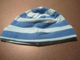 Mütze hellblau/blau gestreift, One Size