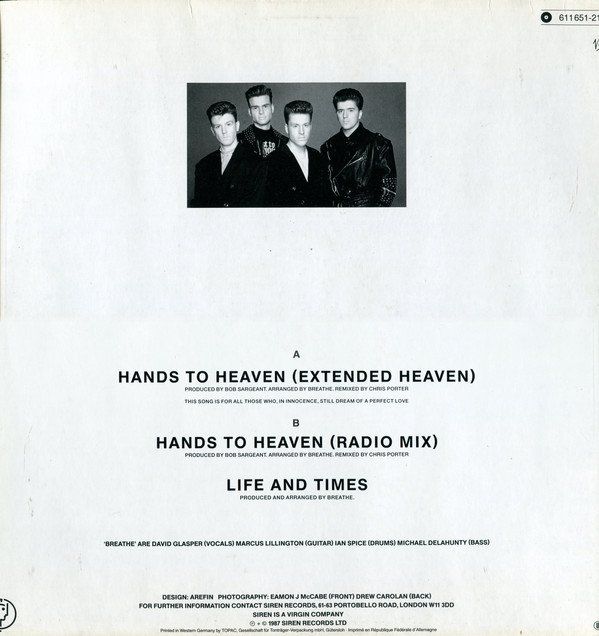 Schallplatten: Breathe - Hands to heaven (Maxi-Single) – Gebraucht aus Romanshorn von  1