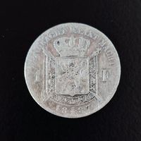 1 Franc Münze Belgien 1887 Silber