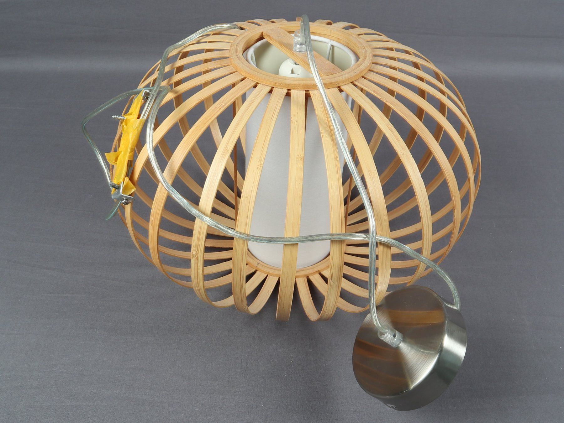 Lampadari & plafoniere: DECKENLAMPE Bambus Natur ca Ø38cm – Usato da Steinen venduto da Restwert_Steinen 2