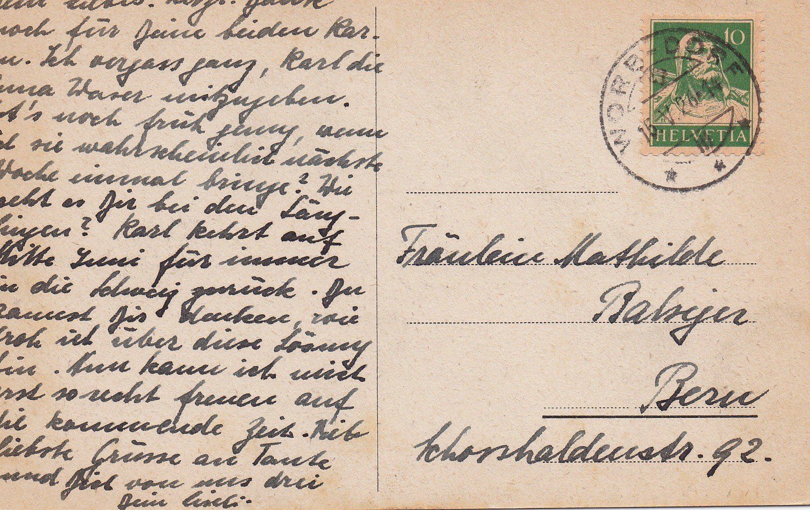 Cartoline postali: AK - Wattenwil bei Worb - gel.15.5.1926 – Usato da Fribourg venduto da schnalla92 1