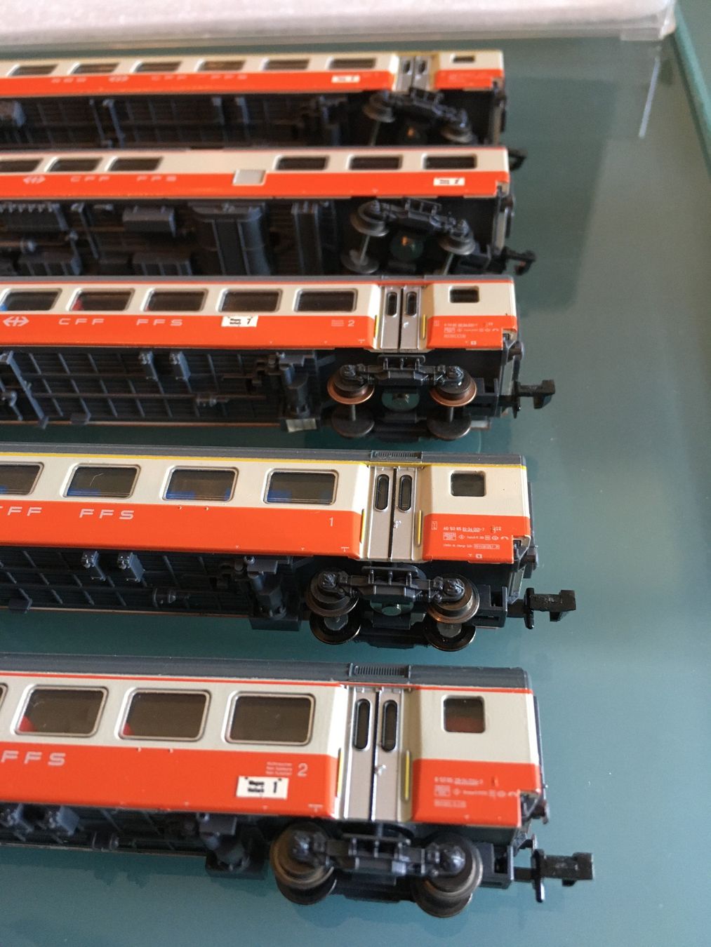 Trix Modellini di ferrovie: 5 Wagen Minitrix Swiss Express SBB Spur N – Usato da holziken venduto da Weston 6