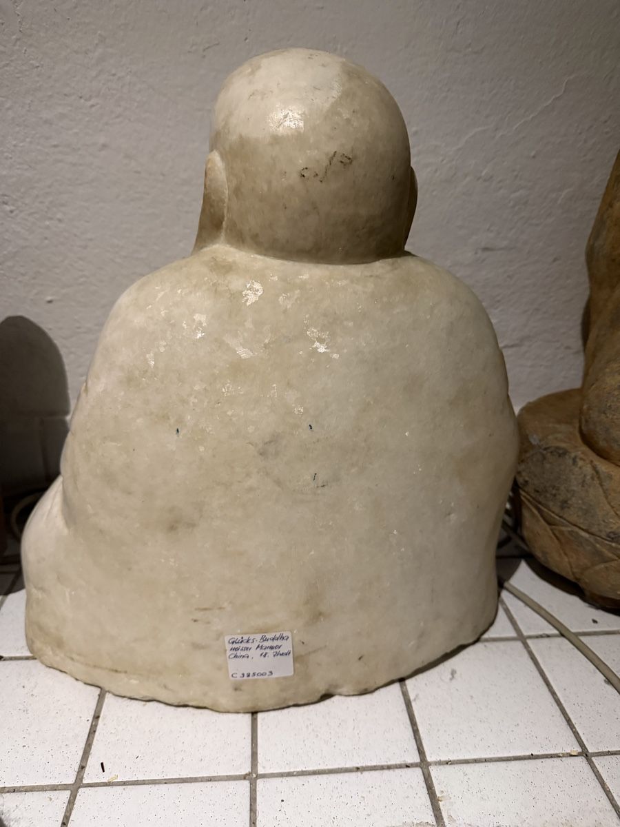 Sculture & Statue: Glücks Buddha 18Jh. weisser Marmor – Usato da Wettingen venduto da NickInc 3