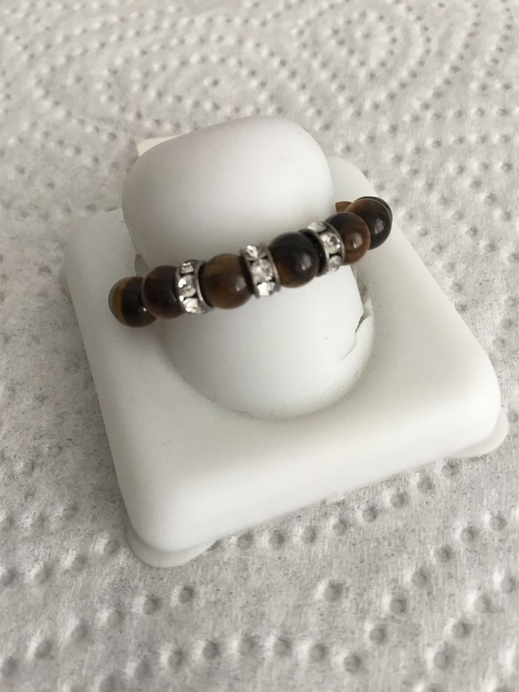 Anelli: Fingerring Tigerauge elastisch – Nuovo e nell'imballaggio originale da Doppleschwand venduto da lapis106