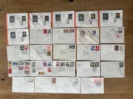 Österreich - zT echt gelaufene FDC‘s 1959-1966, insgesamt 24