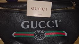 Gucci Ophidia GG Black Leather Belt Bag