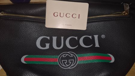 Gucci Ophidia GG Black Leather Belt Bag
