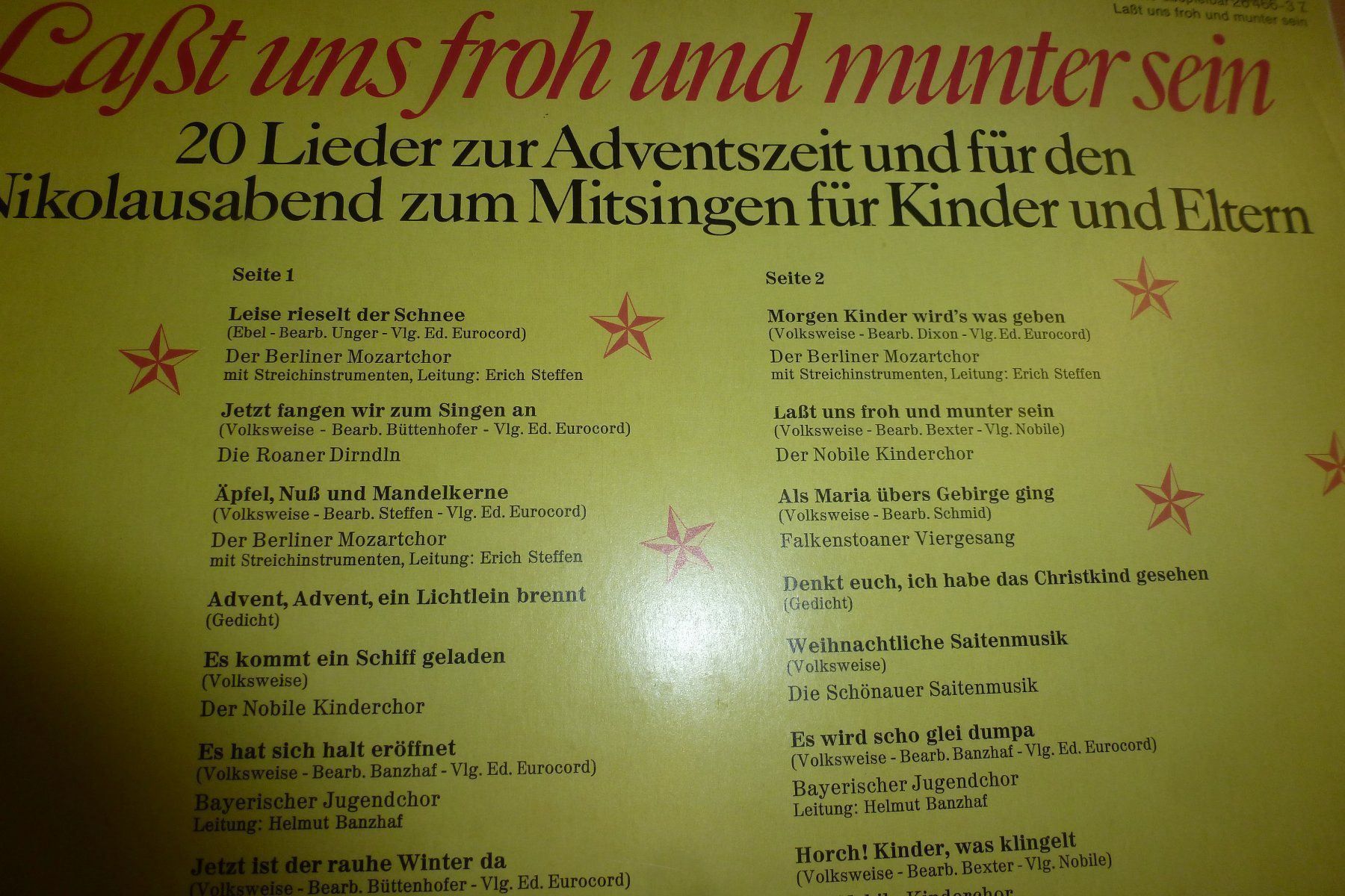 Dischi in vinile: Laßt uns Froh  Munter Sein Schallplatten – Usato da Emmen venduto da newdeal1970 6