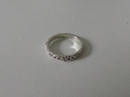 Ring silberfarbig, Tribalmotiv rundum, U53