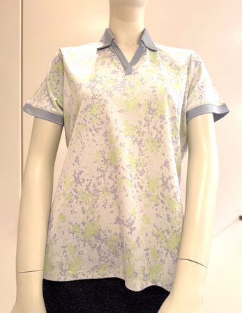 T-shirt femme imprimé tendance, col contrasté, été 42