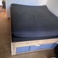 Bett mit Schubladen Eiche Optik guter Zustand gebraucht
