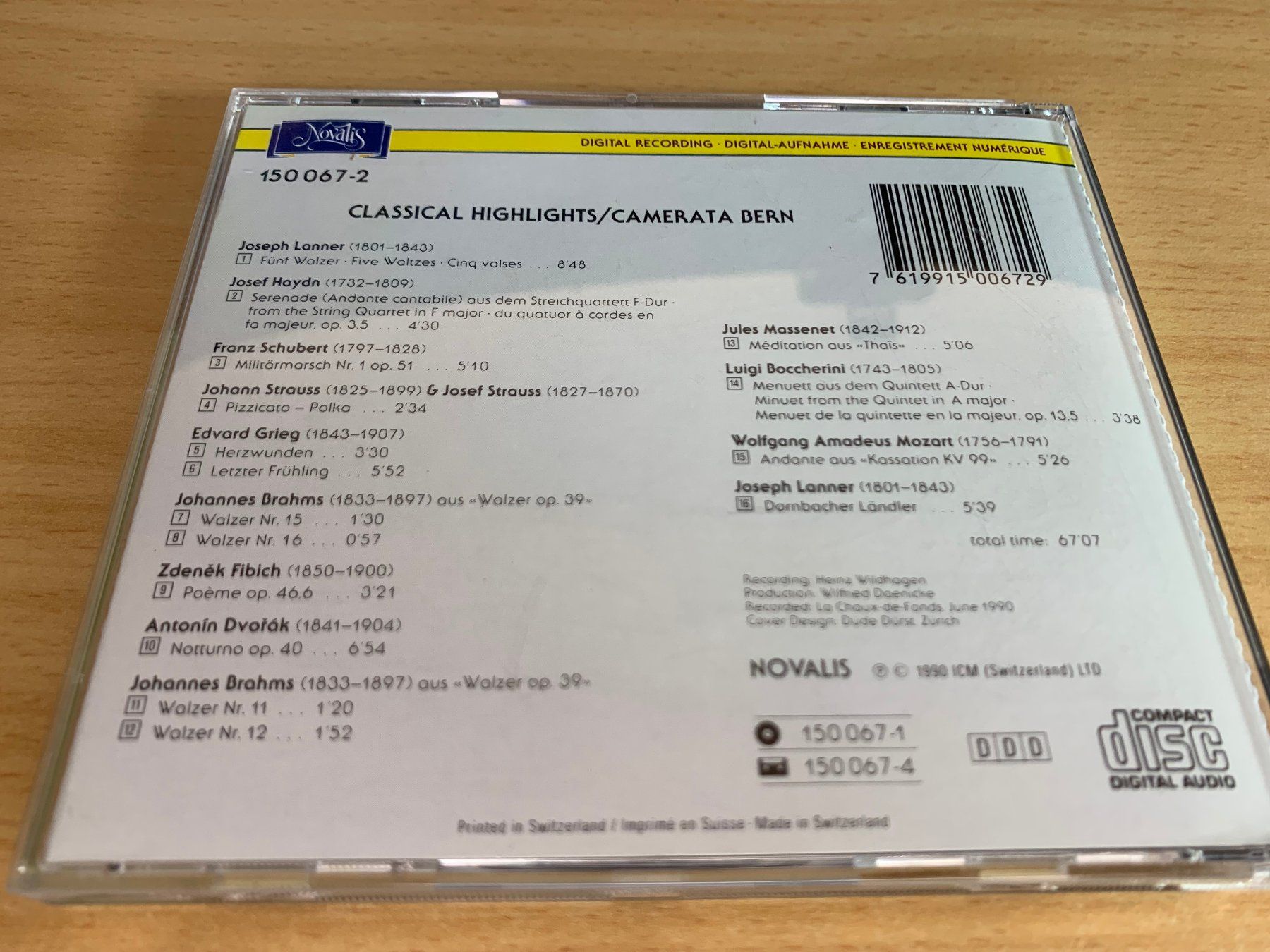 CD: Camerata Bern – Classical Highlights – Usato da Rikon im Tösstal venduto da Alpenmutz 1