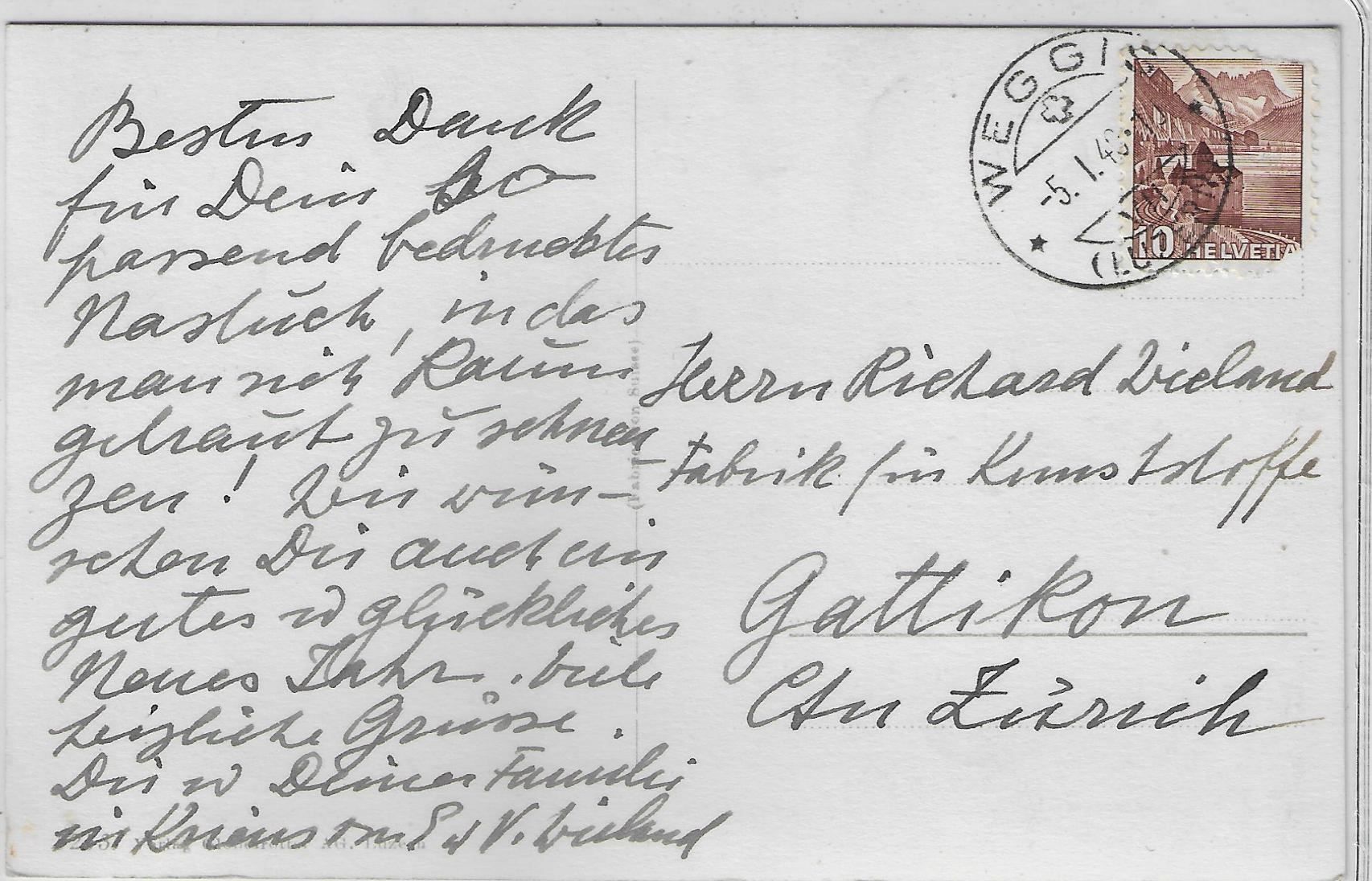 Cartoline postali: Weggis - Generalansicht – Usato da Ettingen venduto da Kartenplanet 1