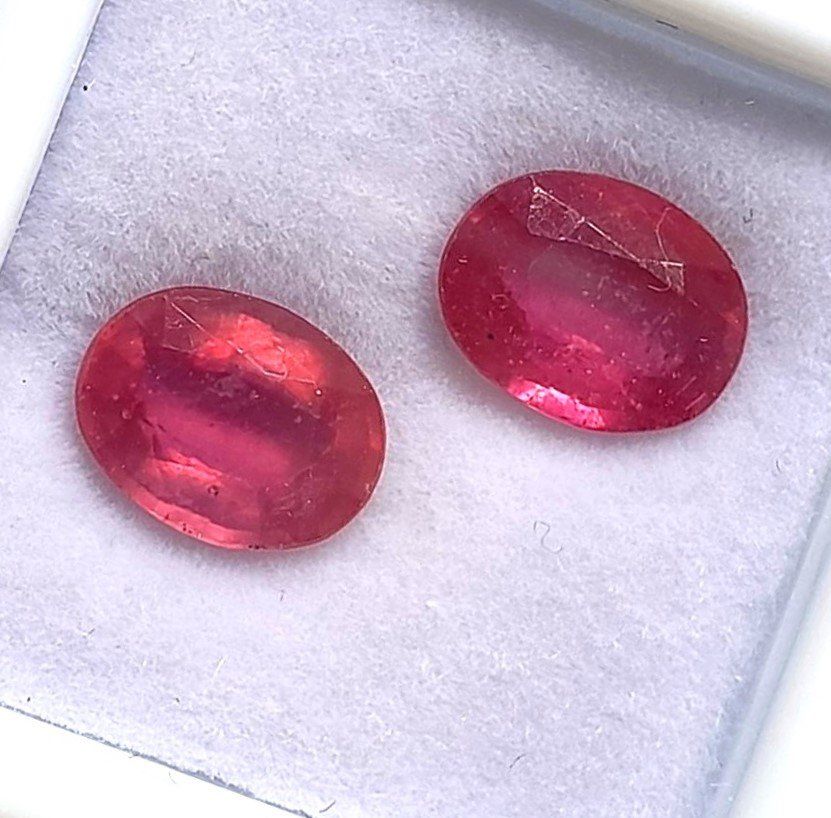 Edelsteine: 2x Rubis ovales 9x7 mm - Valeur 190.- Fr – Neu (gemäss Beschreibung) aus Grimisuat von Valgem 1