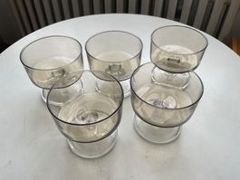 5 Vintage Dessert  Glasschalen Apérogläser VERSAND 13.-