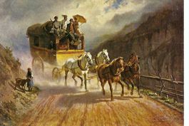 Simmental - Postkutsche, nach Bild v. Charles Humbert