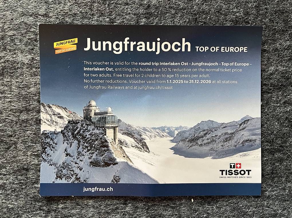 Buoni: Gutschein Jungfraujoch – Usato da Oftringen venduto da sdo_5gdp