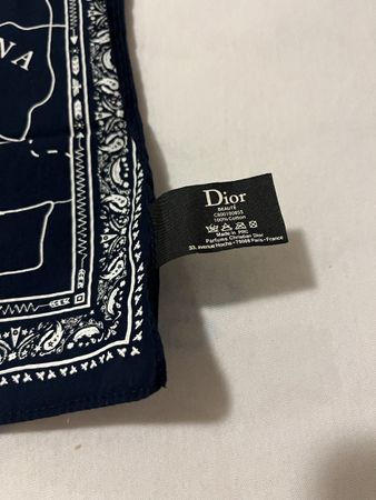 Dior Tuch Karte Design Dunkelblau 100% Baumwolle