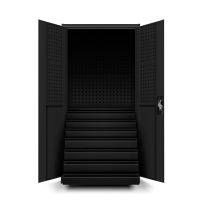 Werkzeugschrank Stahlschrank + 7 Schubladen - Schwarz