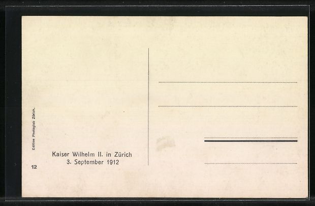 Cartoline postali: Zürich, Kaiser Wilhelm II. mit Präside – Usato da Berlin venduto da bartko-reher 1