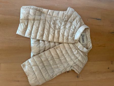Herno Daunenjacke beige Grösse L Damen leichte Steppjacke