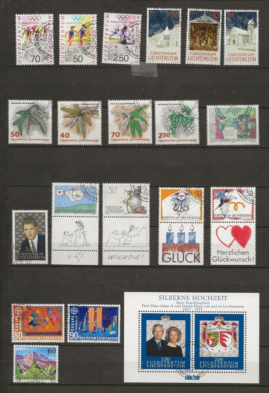 Tutti i francobolli: FL FDC 1992 ** – Nuovo (secondo la descrizione) da Sion venduto da PierreP01
