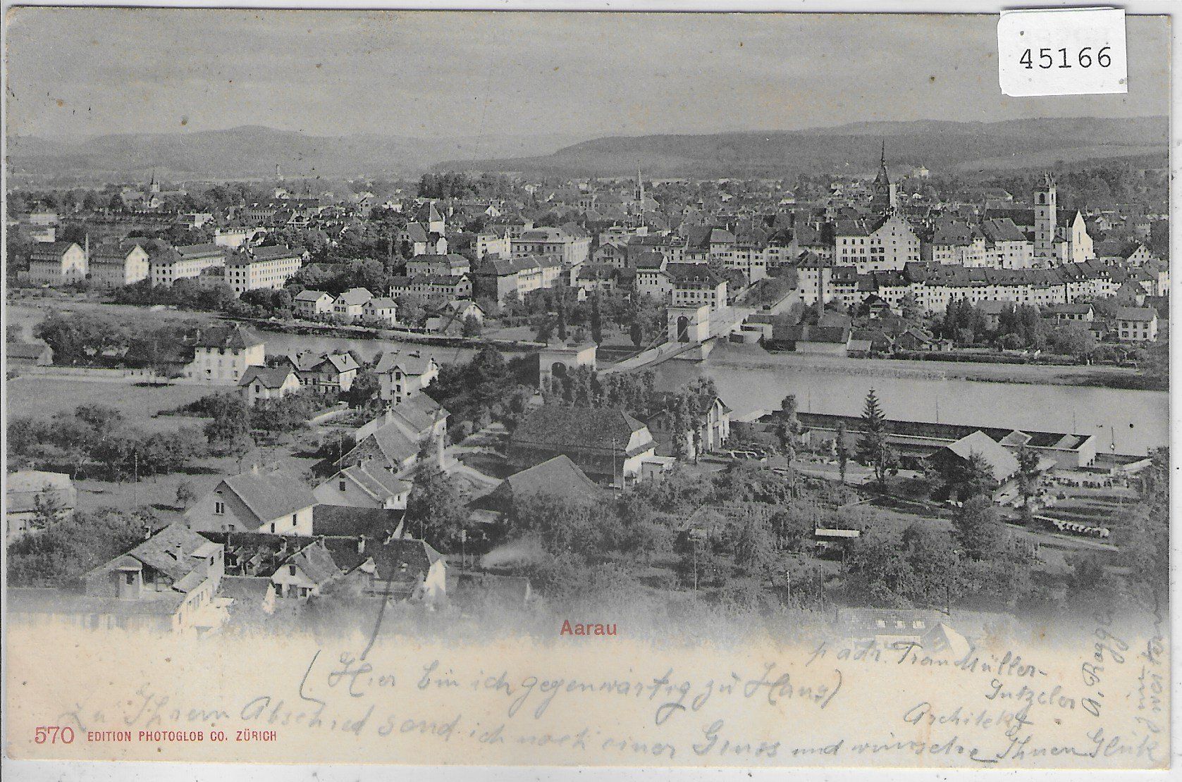Cartoline postali: Aarau - Generalansicht – Usato da Ettingen venduto da Kartenplanet