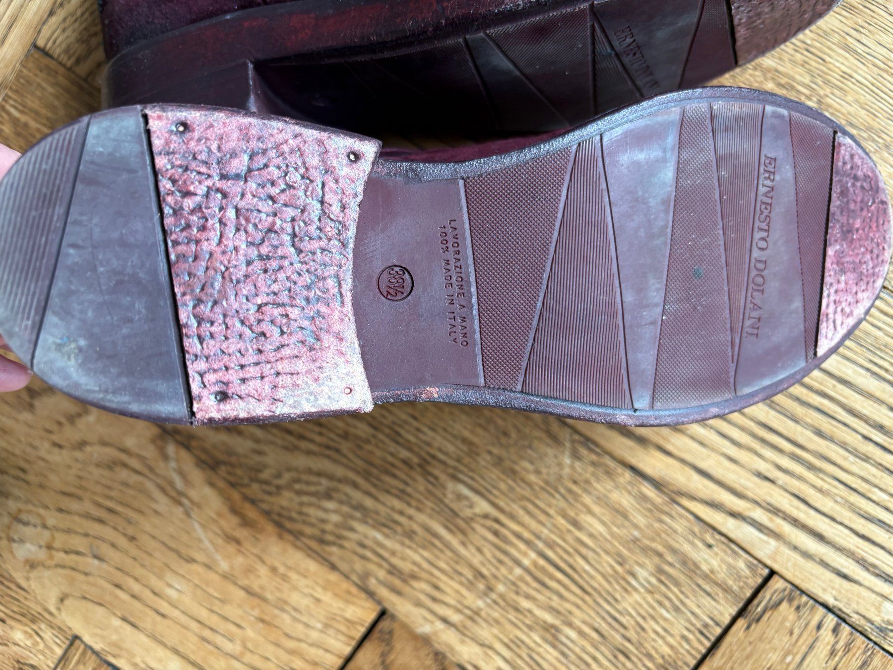 Scarpe da donna: ungetragene Stiefelette Ernesto Dolani dunkelrot – Nuovo (secondo la descrizione) da Solothurn venduto da crichi9902 3
