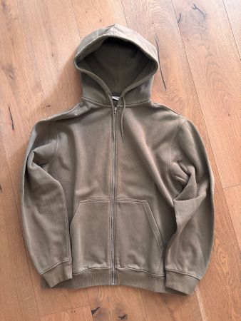 Grüner Basic Zip-Up Hoodie