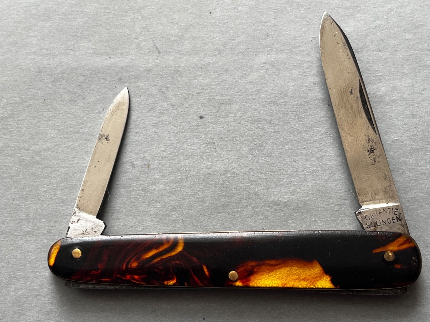 Taschenmesser: Altes Sackmesser Solingen 85 mm Schildpatt – Gebraucht aus Zürich von FV.vintage