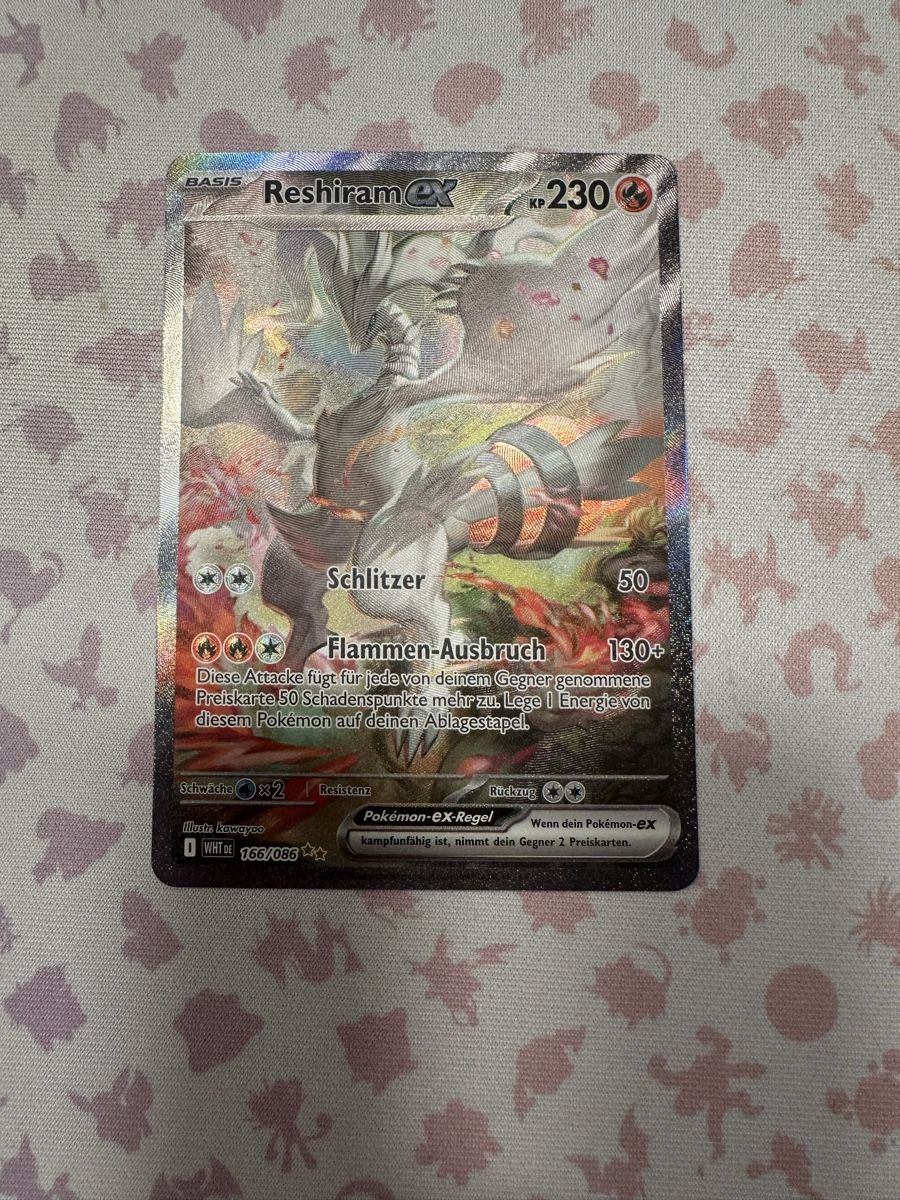 Pokémon Sammelbilder & Trading cards: Reshiram ex WHT 166 DE ab 1.-- – Gebraucht aus Recherswil von Nitschy