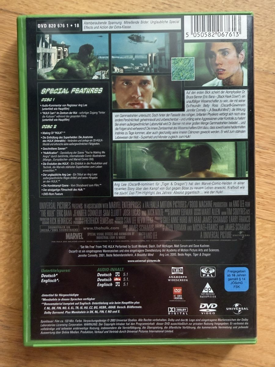 Tutti i DVDs: Hulk - DVD 2 Disc Special Edition – Usato da Kölliken venduto da nerdorado 1