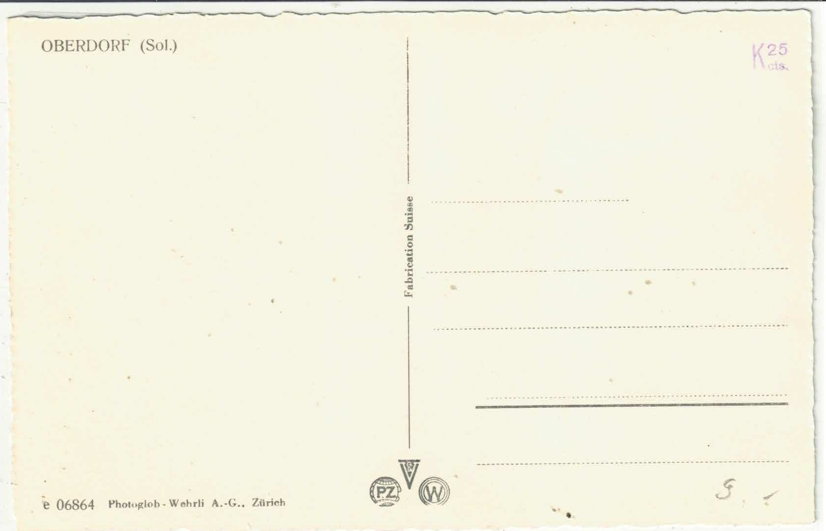 Cartoline postali: Oberdorf Solothurn - Generalansicht – Usato da Ettingen venduto da Kartenplanet 1
