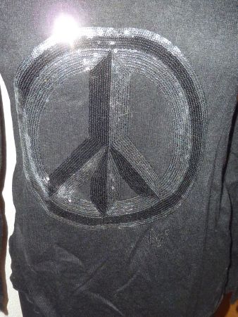 pull noir avec perles de sequins taille L marque AYO femme