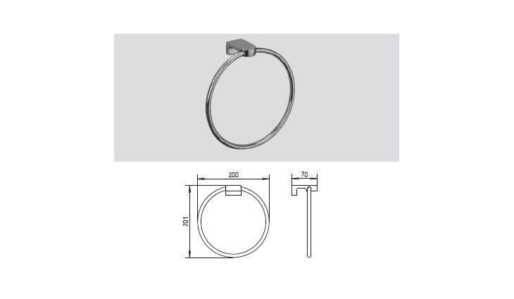 Portasciugamani: Badezimmer Handtuchhalter Ring Handtuchring 200 mm – Nuovo e nell'imballaggio originale da Scherz venduto da BiosHealth 1