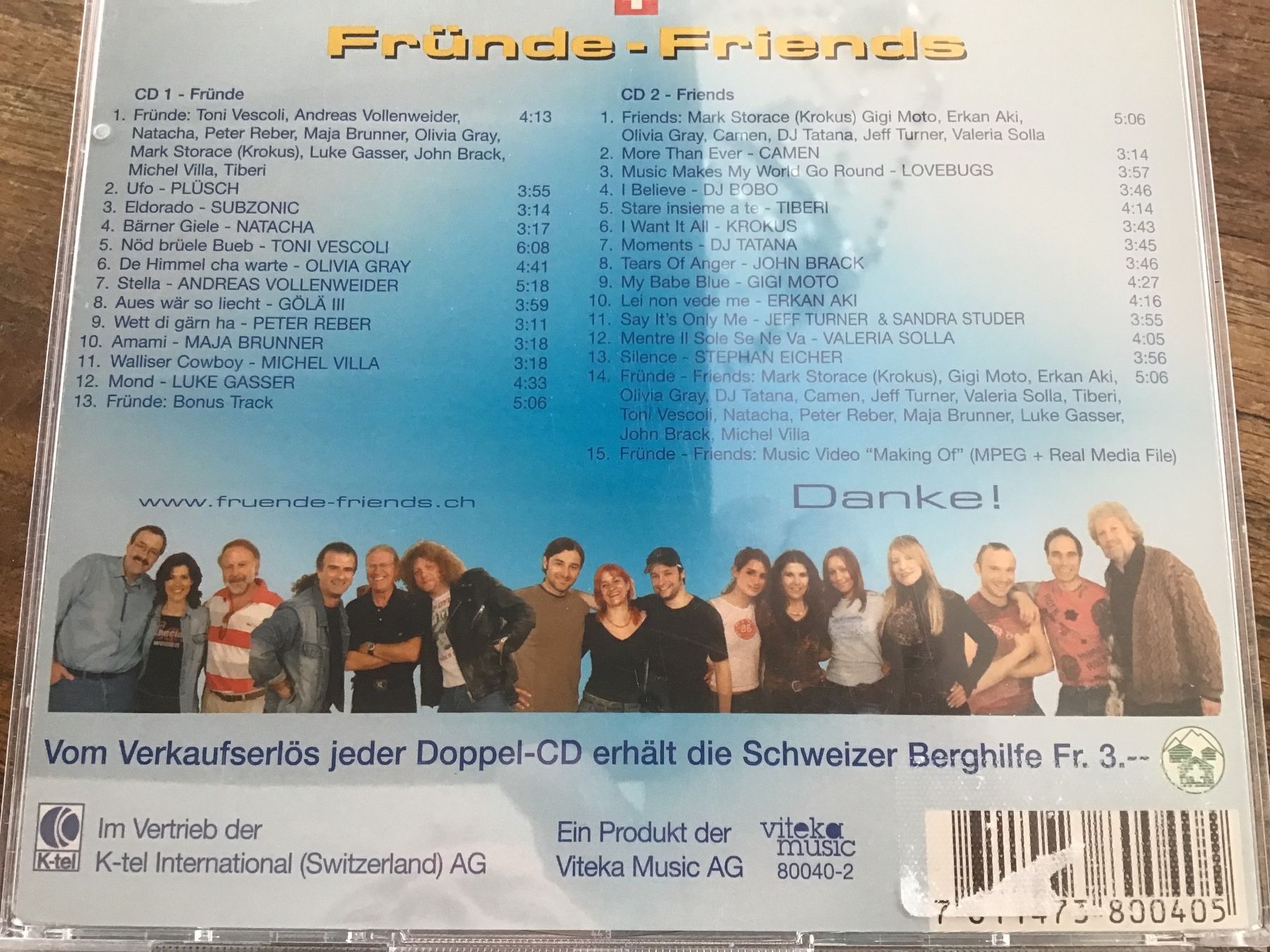 CD: Freunde-Friends Doppel-CD Schweizer Interpreten Hit-Mix 2 CD – Usato da Thierachern venduto da sweden08 1