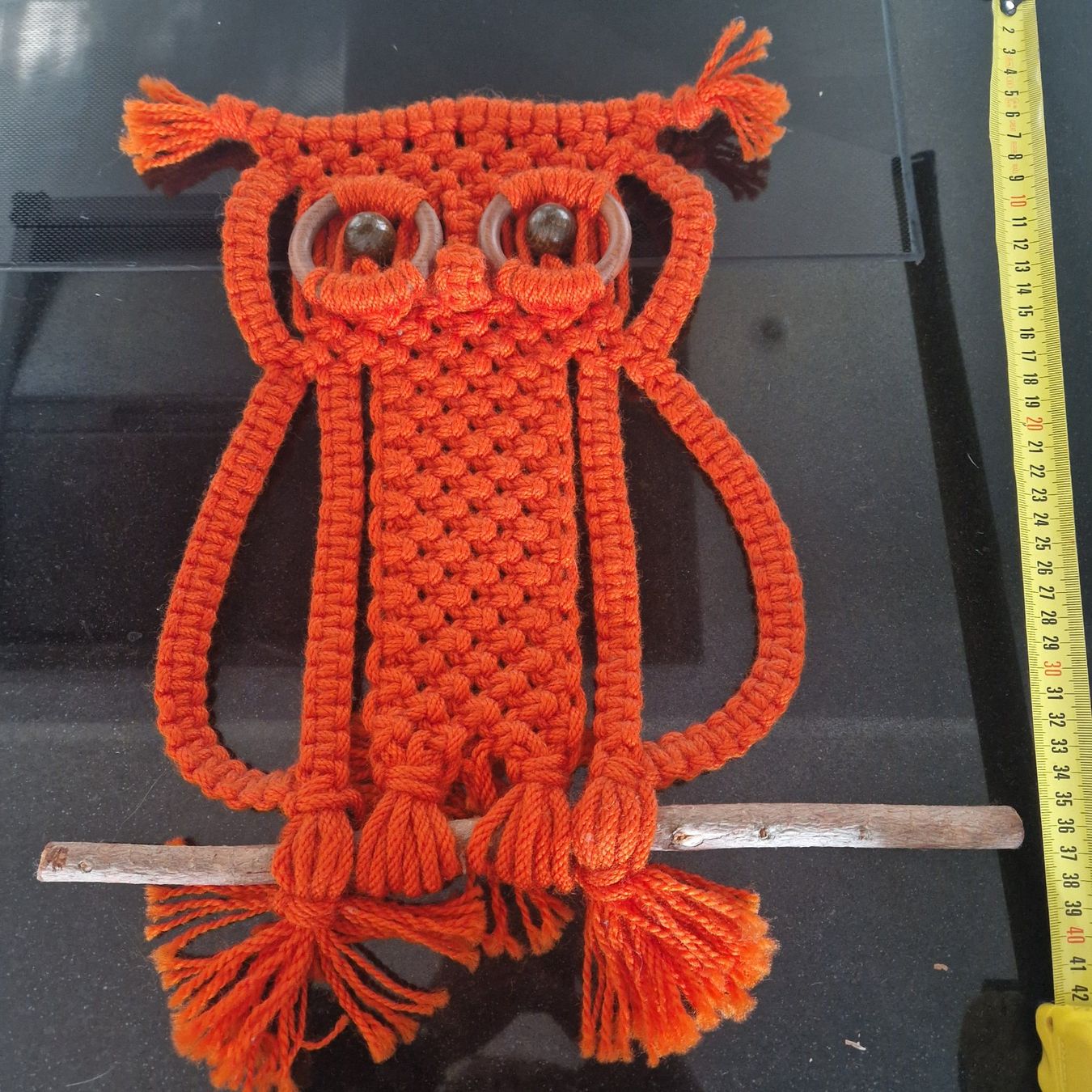 Tutte le decorazioni: Ich sehe nur Orange: Makramee-Eule – Usato da Gränichen venduto da sunchi07 1