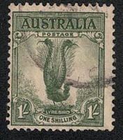 1 Shilling Briefmarke - Lyre Bird - Australien 1932