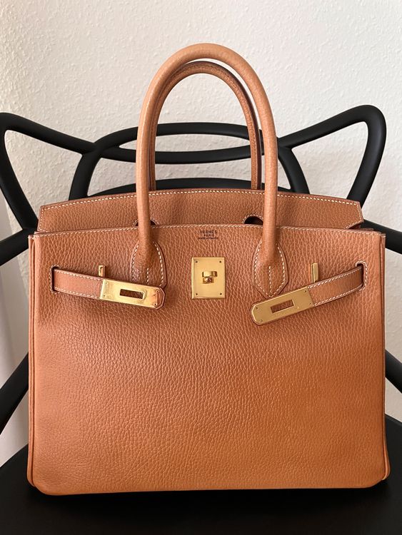 Authentique Sac Herm s Birkin 30 Gold avec facture Spa Acheter