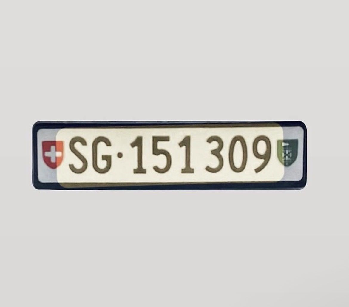 Insegne: SG 151309 Kontrollschilder – Usato da Gossau SG venduto da 7R360