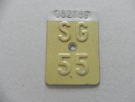 Velonummer Velo Rad Nummer SG 55 St.Gallen 1955 Geschenk