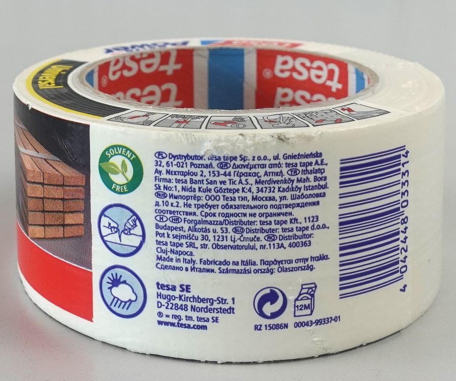Tesa Extra Power Universal Weiß, Gewebeband, 50mm/10m, 1 Stück
